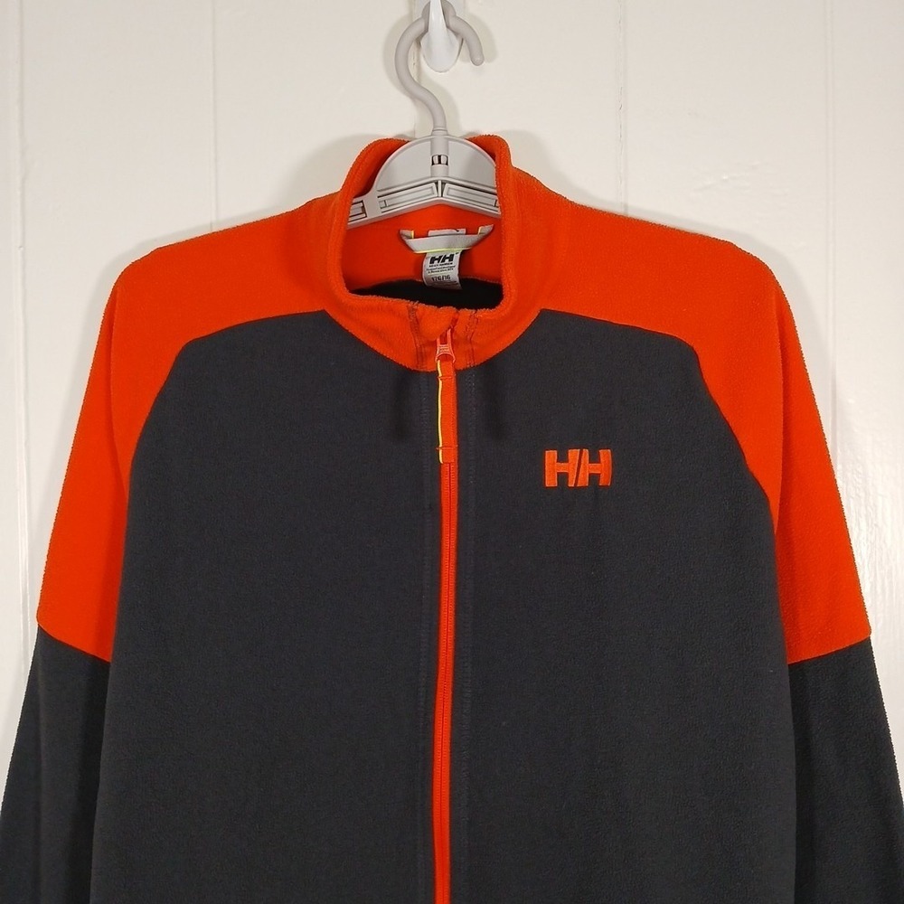 Helly Hansen Polartec Daybreaker 2.0 Fleece Jacket Youth Boys 16 Gray Orange LS - Picture 11 of 15